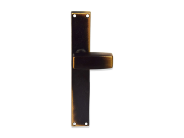 LANGHE - Bronze door handle on back plate by GIARA ART DESIGN-BRONZE - view 2